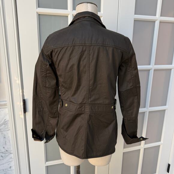 J.Crew The Downtown Field Coated Canvas Snaps Hidden Zipper Jacket Small - Picture 3 of 6
